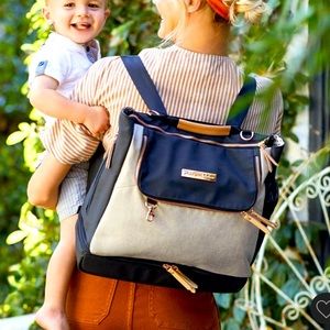 Petunia Pickle Bottom Pivot Backpack Diaper
Bag - Sand/Black